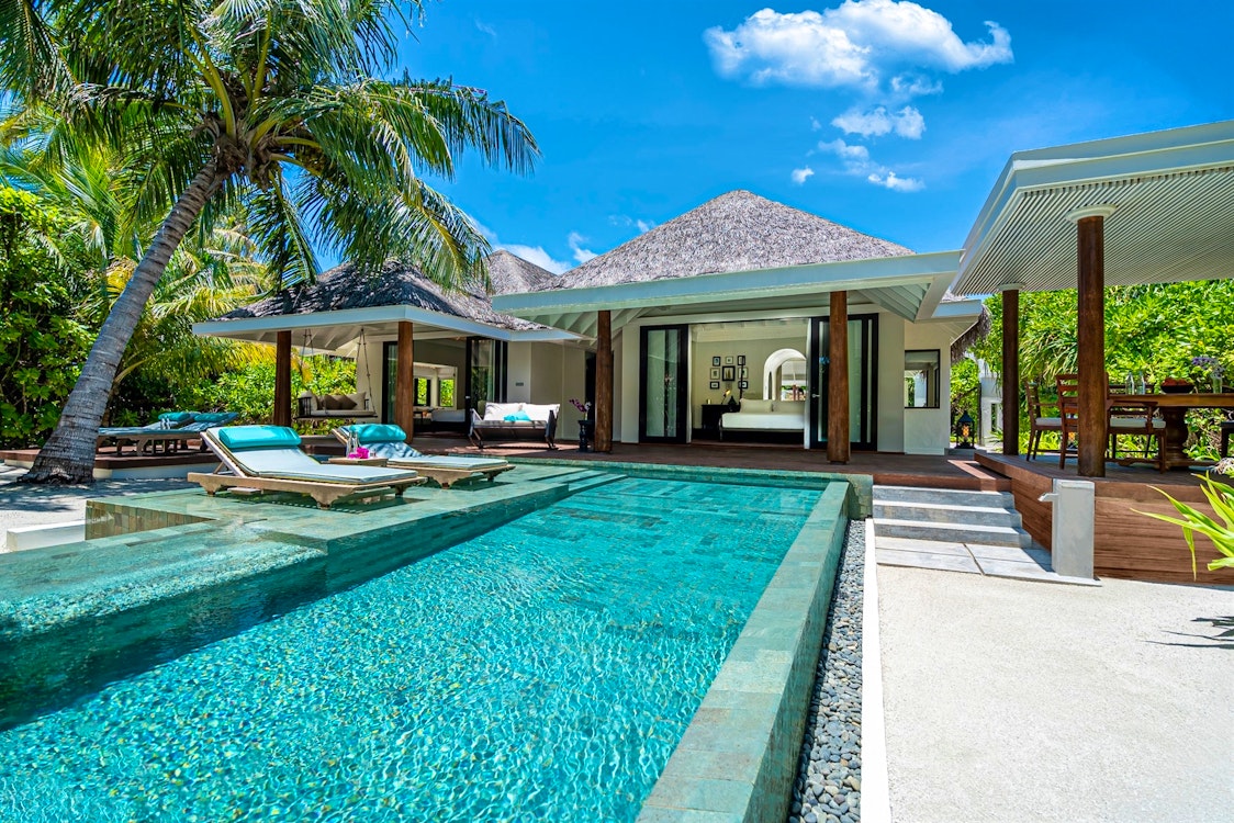 family beach pool villa
