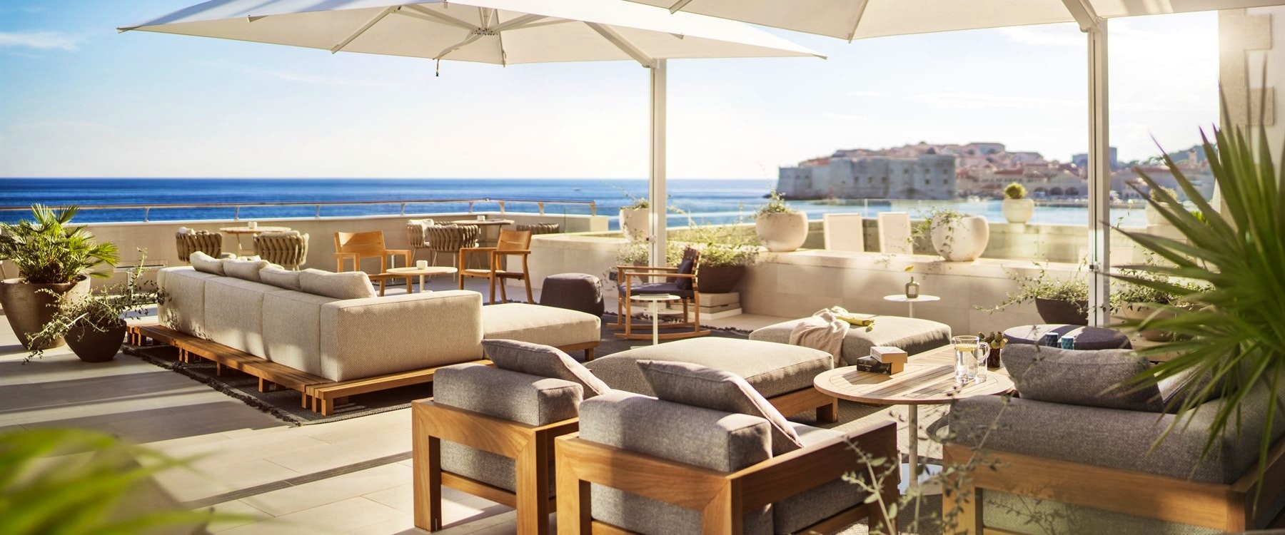 Terrace at Hotel Excelsior, Dubrovnik, Croatia