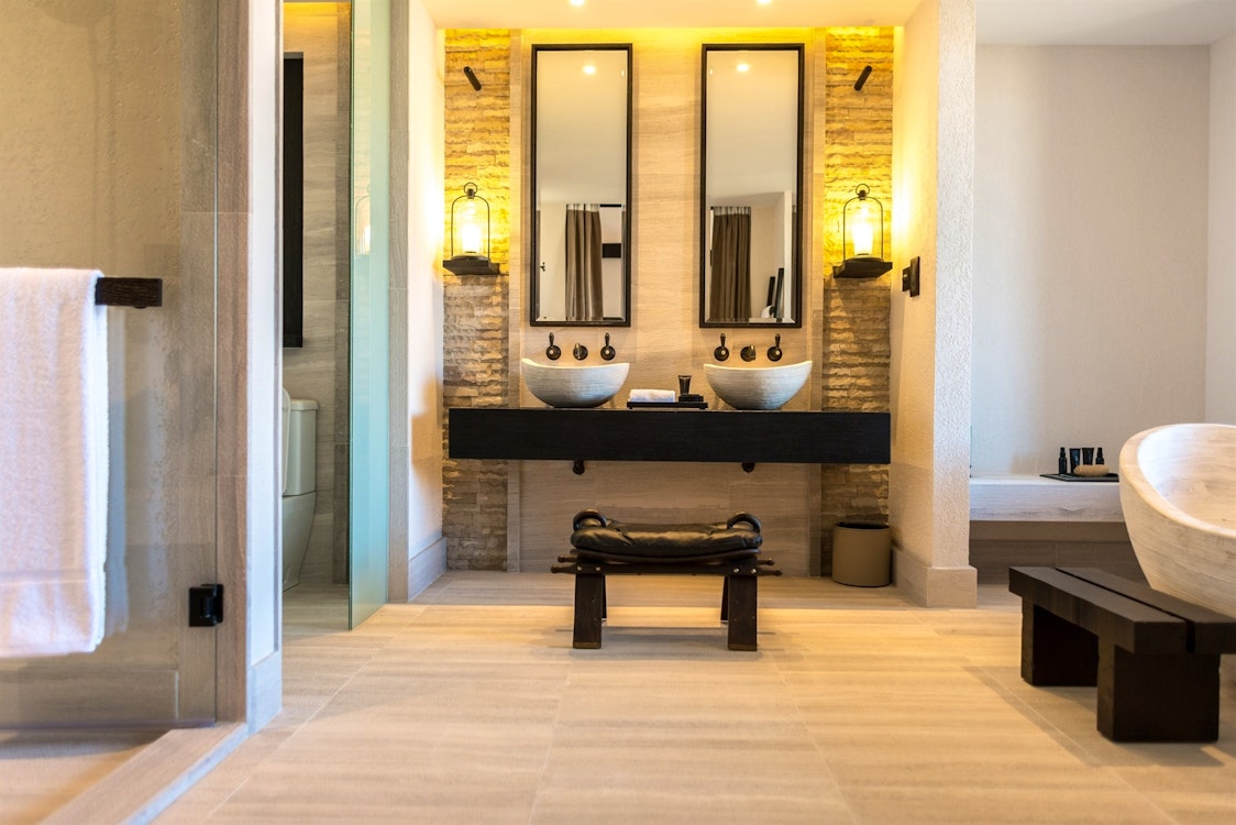 bathroom at alila jabal akhdar