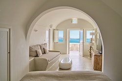 All Senses Suite Living Area, Mystique, Santorini, Greece