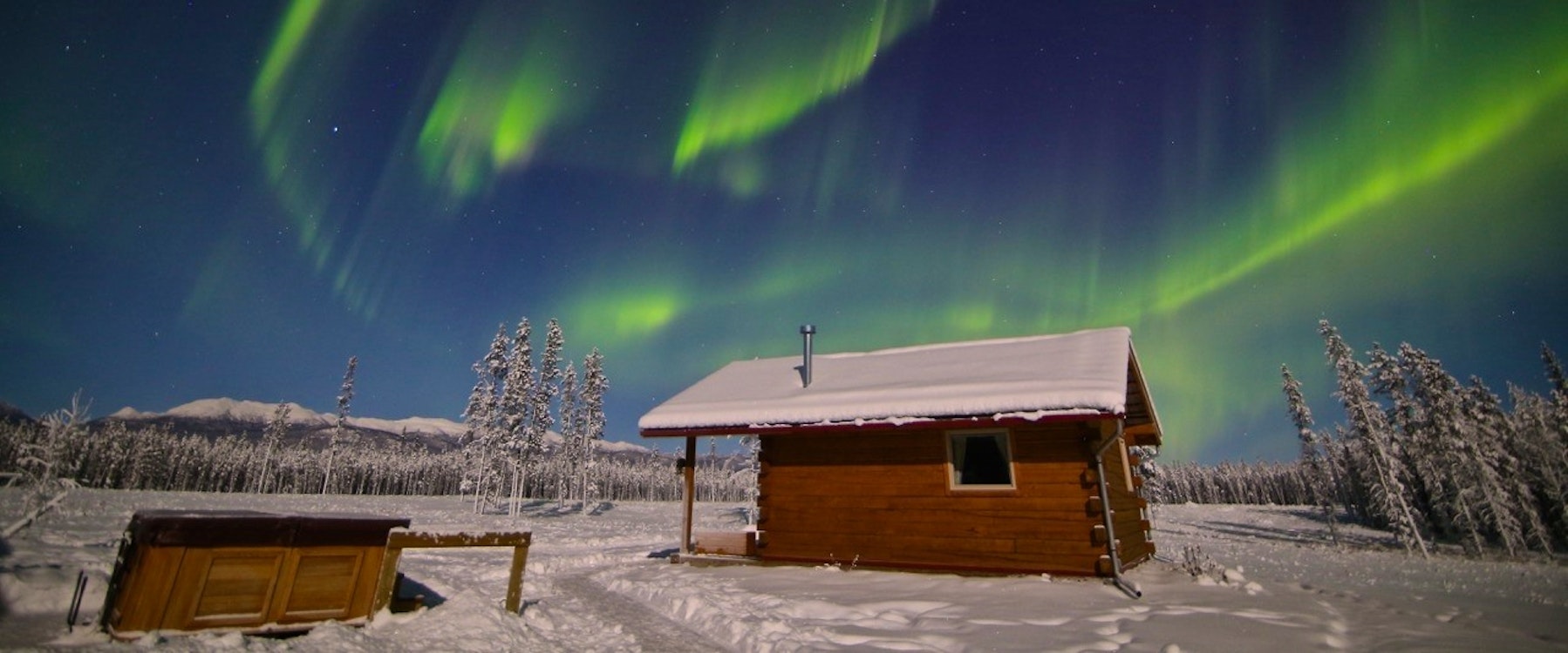 Northern Lights above the resort