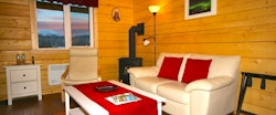 Lounge area Alpine Chalet Lupine at Northern Lights Resort & Spa, Yukon