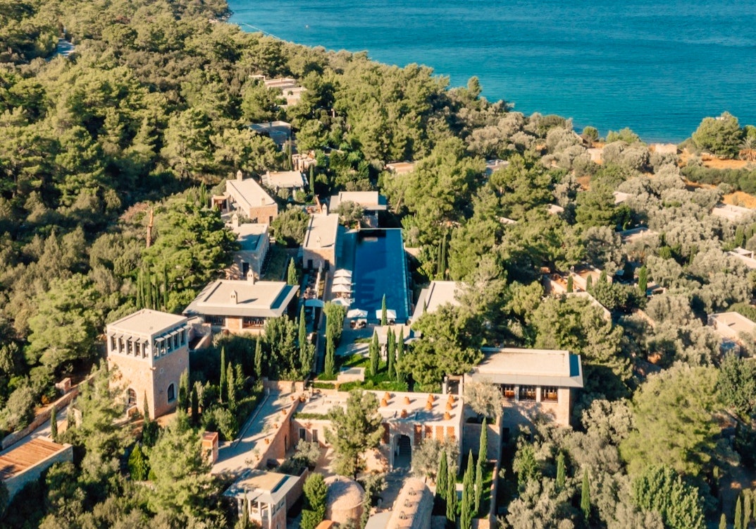 aerial view of amanruya bodrum