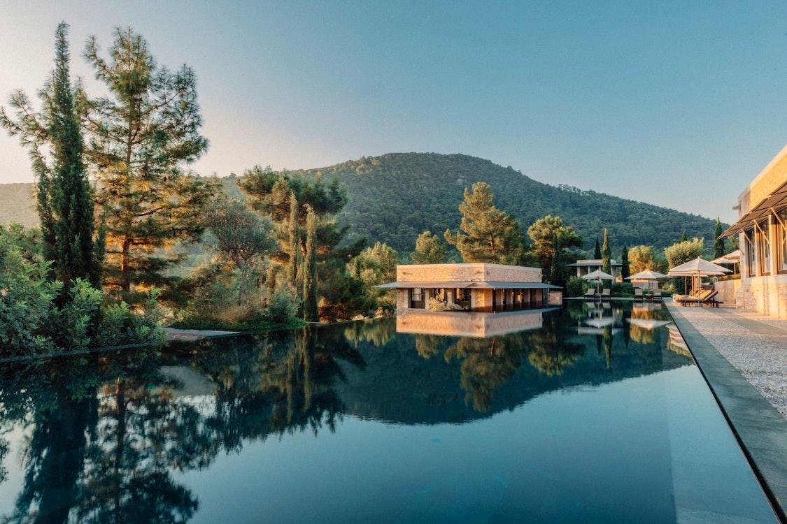 pool at amanruya bodrum