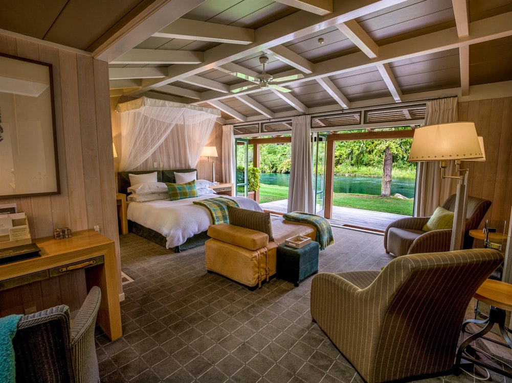 junior lodge suite at huka lodge taupo new zealand