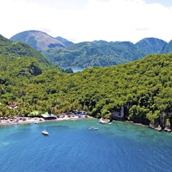 Aerial View of Anse Chastanet, St Lucia