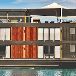 Exterior of Aqua Mekong, Cambodia and Vietnam