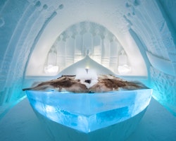 Art Suite Daily Travellers. Design Alem Teklu & Anne Karin Krogevoll. Photo Asaf Kliger. © ICEHOTEL.