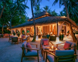 Palm Garden at twilight, Baros, Maldives