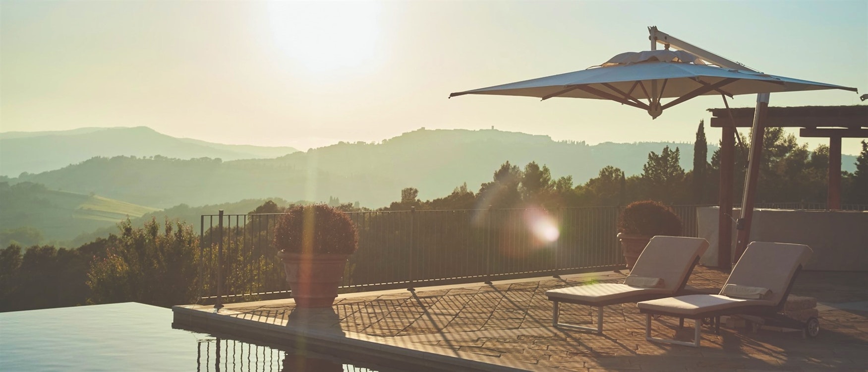 Swimming Pool at Castello di Casole, A Belmond Hotel, Tuscany, Italy