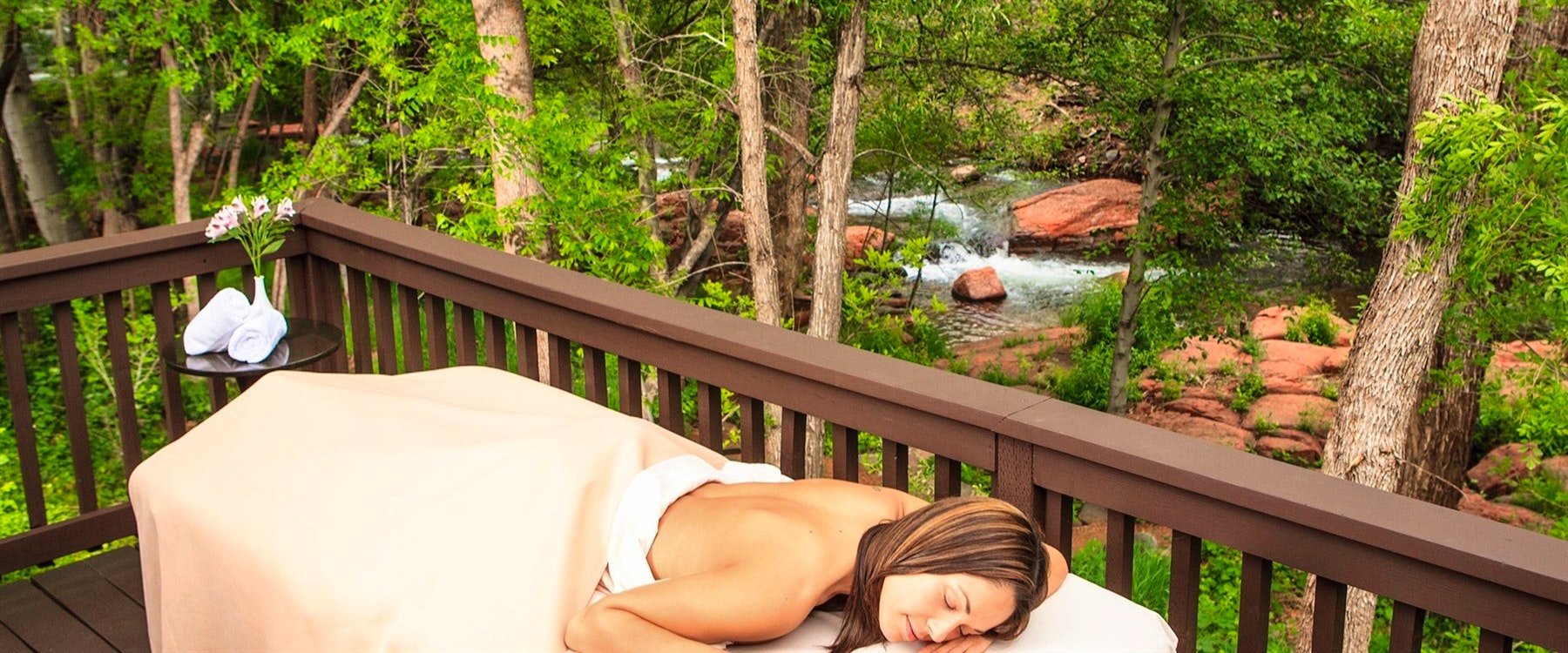 massage deck at lauberge de sedona
