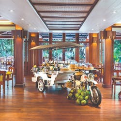 Restaurant Interior at La Résidence d’Angkor, A Belmond Hotel, Siem Reap