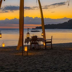 Beach Dining at Amanwana, Bali