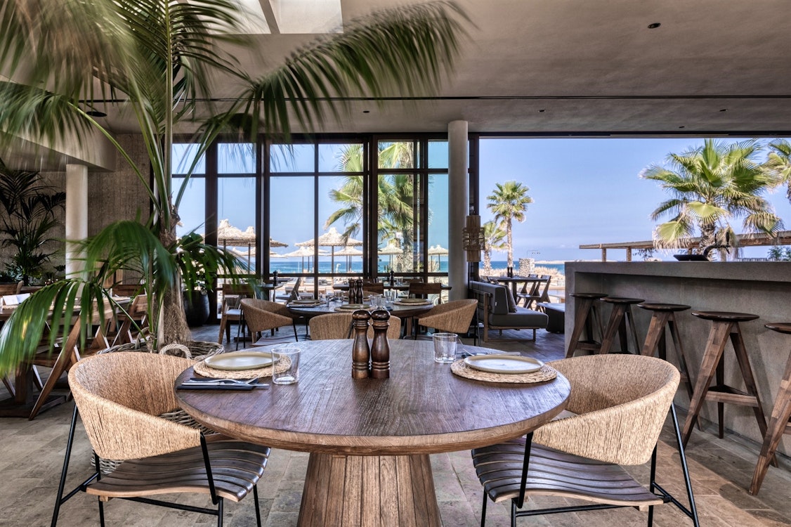 Beach house dining at Domes Zeen Chania