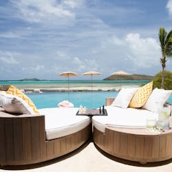 The Beach House terrace, Moskito Island, Virgin Limited Edition, British Virgin Islands