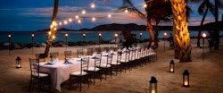 Outdoor dining at Necker Island, British Virgin Islands