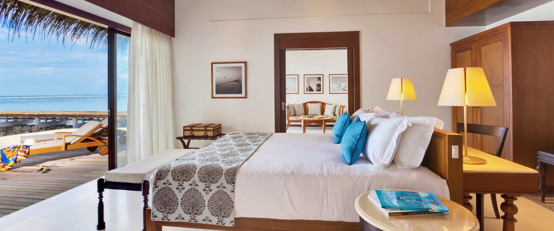 Beach Villa Bedroom at The Residence Maldives, Indian Ocean  