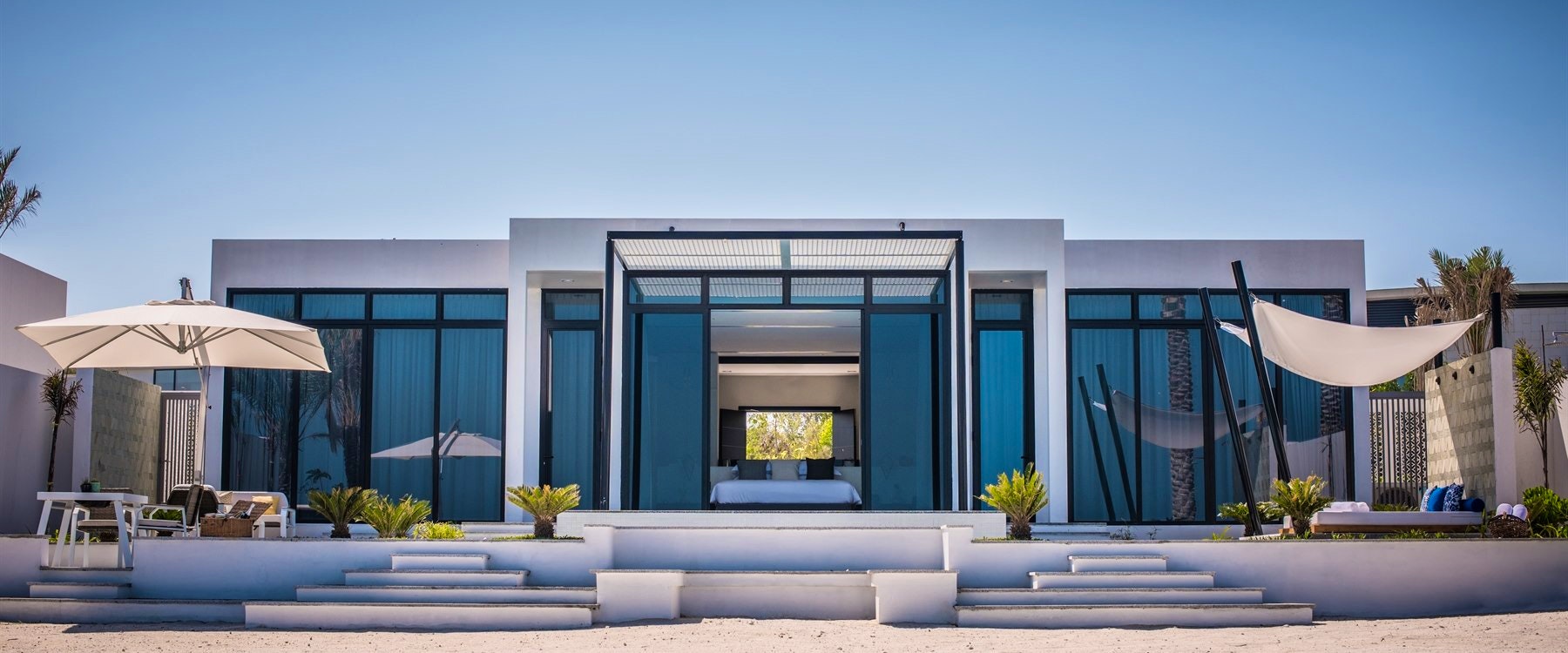 Outside Beach Villa at Zaya Nurai Island 