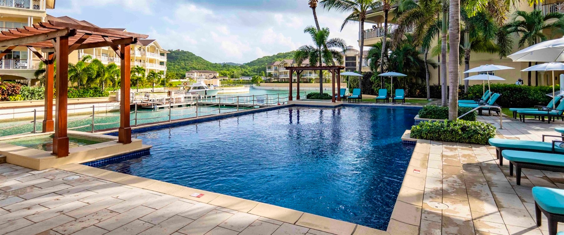 Beach Club Pool at The Landings Resort and Spa by Elegant Hotels, St Lucia 