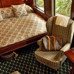 Double bedroom car on Rovos Rail, South Africa