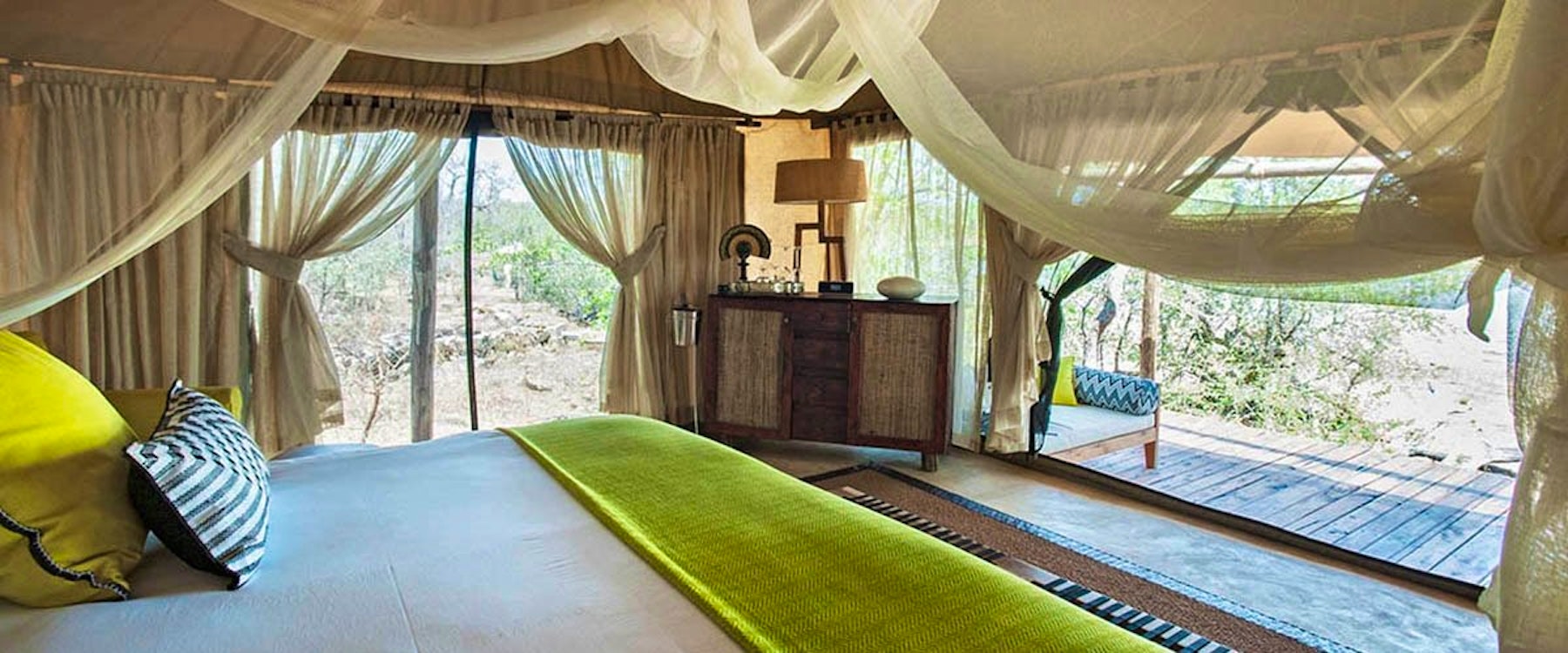 Bedroom interior at Azura Selous Game Reserve