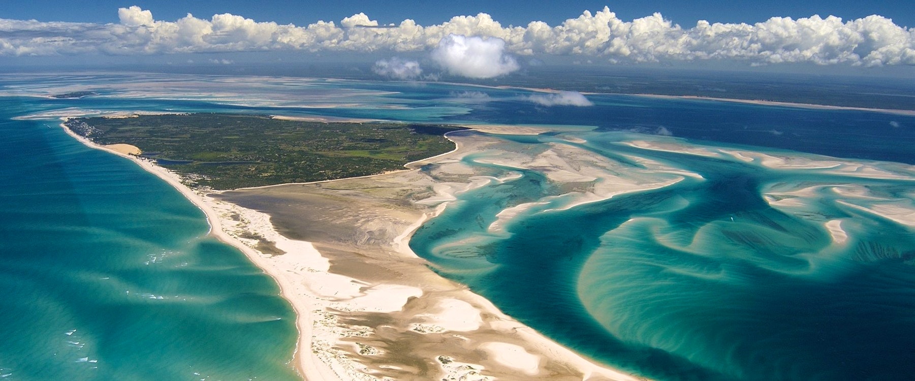 Aerial view of &Beyond Benguerra Island Lodge