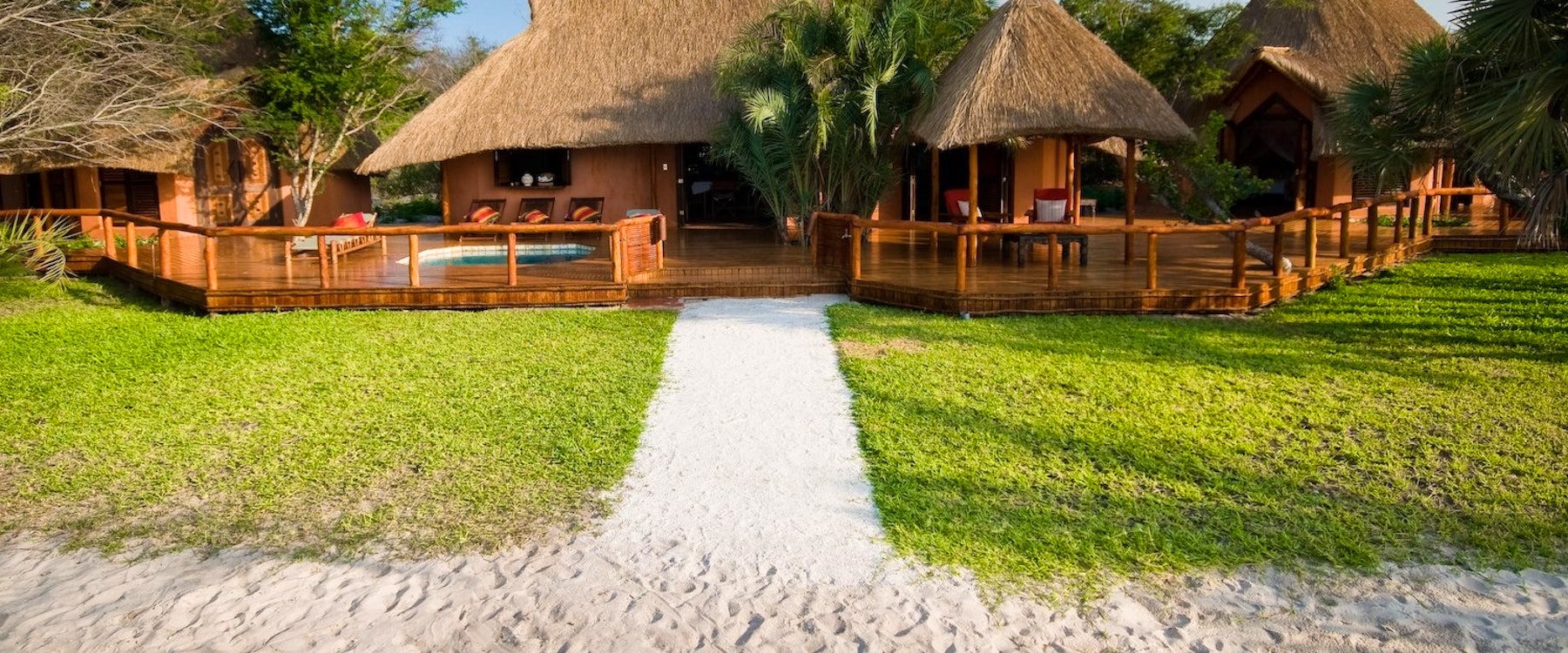 Exterior of villa at &Beyond Benguerra Island Lodge