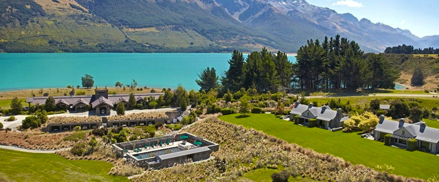 Aerial View of Blanket Bay, Glenorchy