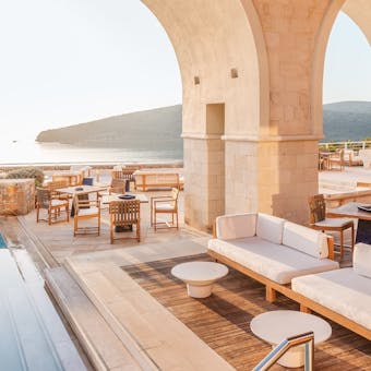 private beach at blue palace