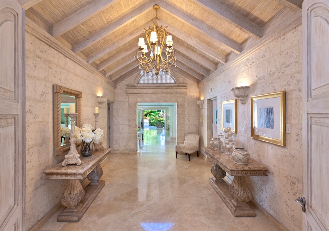 foyer at bluff house barbados