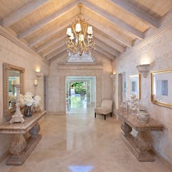 foyer at bluff house barbados