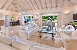 living room at bluff house barbados