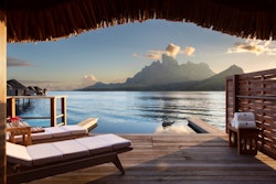 one-bedroom overwater bungalow suite with pool