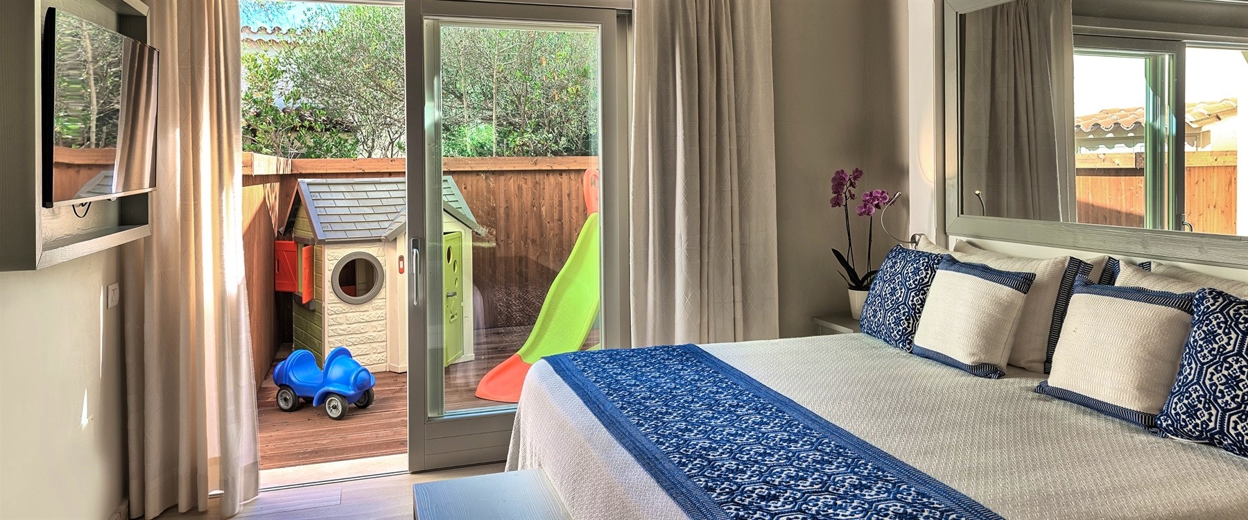 Deluxe Family Play Garden Bungalow at Forte Village Hotel Bouganville, South Sardinia, Italy