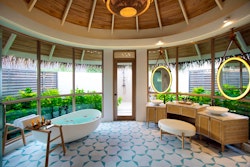 Beach Pool Villa Bathroom, Milaidhoo, Maldives