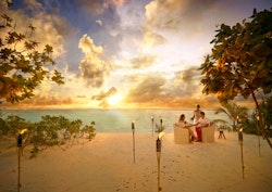 sunset dinner at the brando tahiti french polynesia