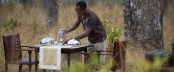 Dining in the bush at Selous Serena Camp