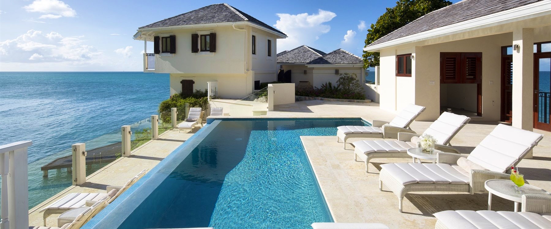 Private pool area at Rock Cottage at Blue Waters, Antigua