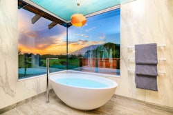 olive house bathroom at hapuku lodge  tree houses kaikoura