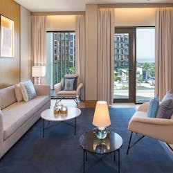 King Suite Living Area at Caesars Palace, Dubai