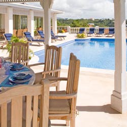 Lunch Table and Pool View at Calabash Villa, Grenada