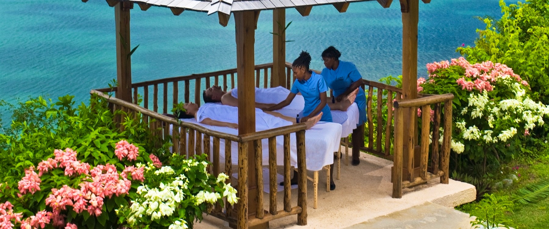 Couples Massage in the Gazebo at Calabash Cove, St Lucia