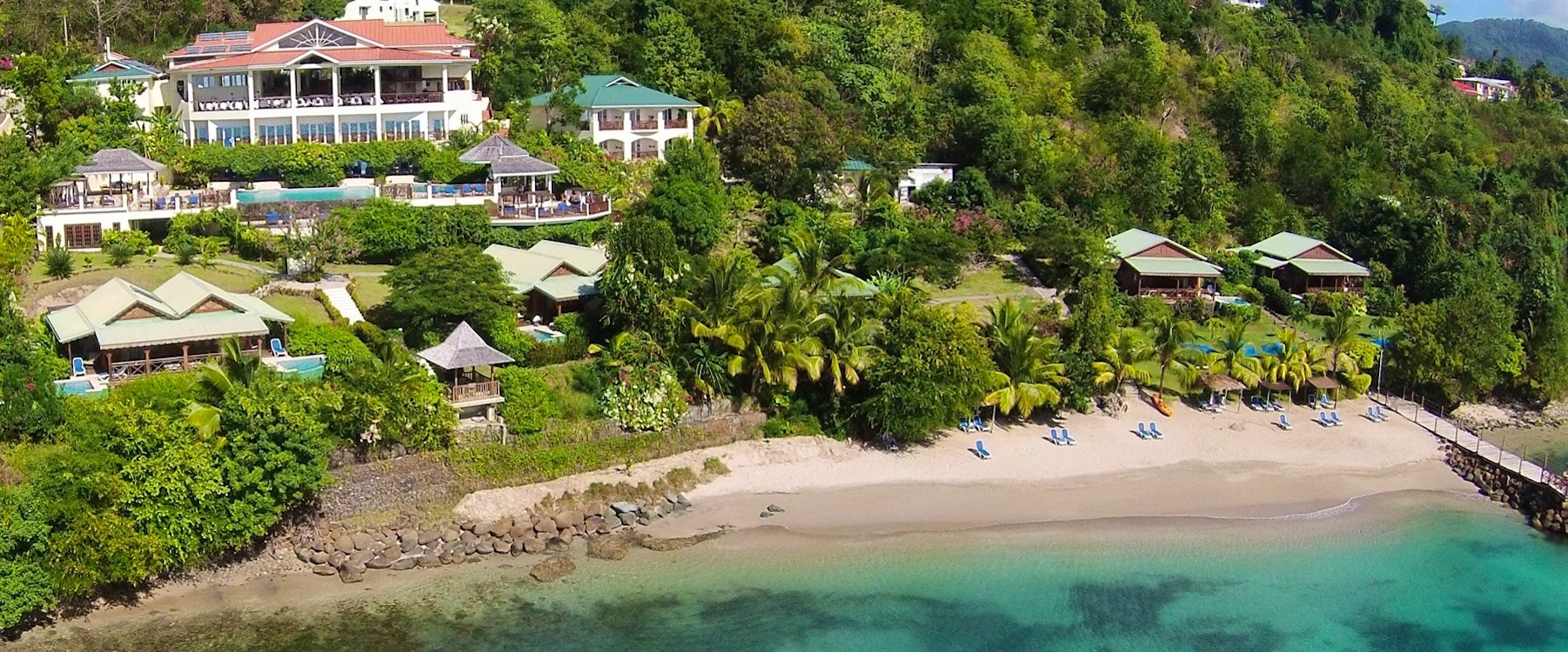 Aerial View of Calabash Cove, St Lucia