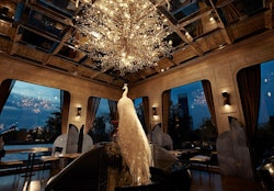 Evening at Stella Cocktail lounge at Capella Bangkok Luxury Hotel, Bangkok, Thailand