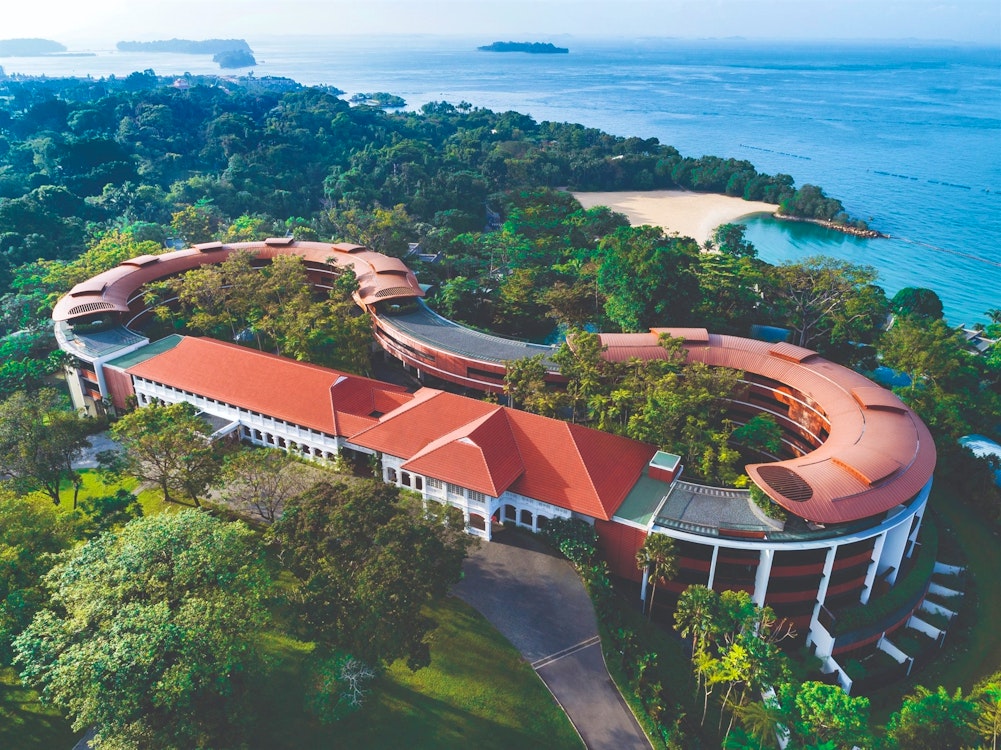 aerial view of capella singapore