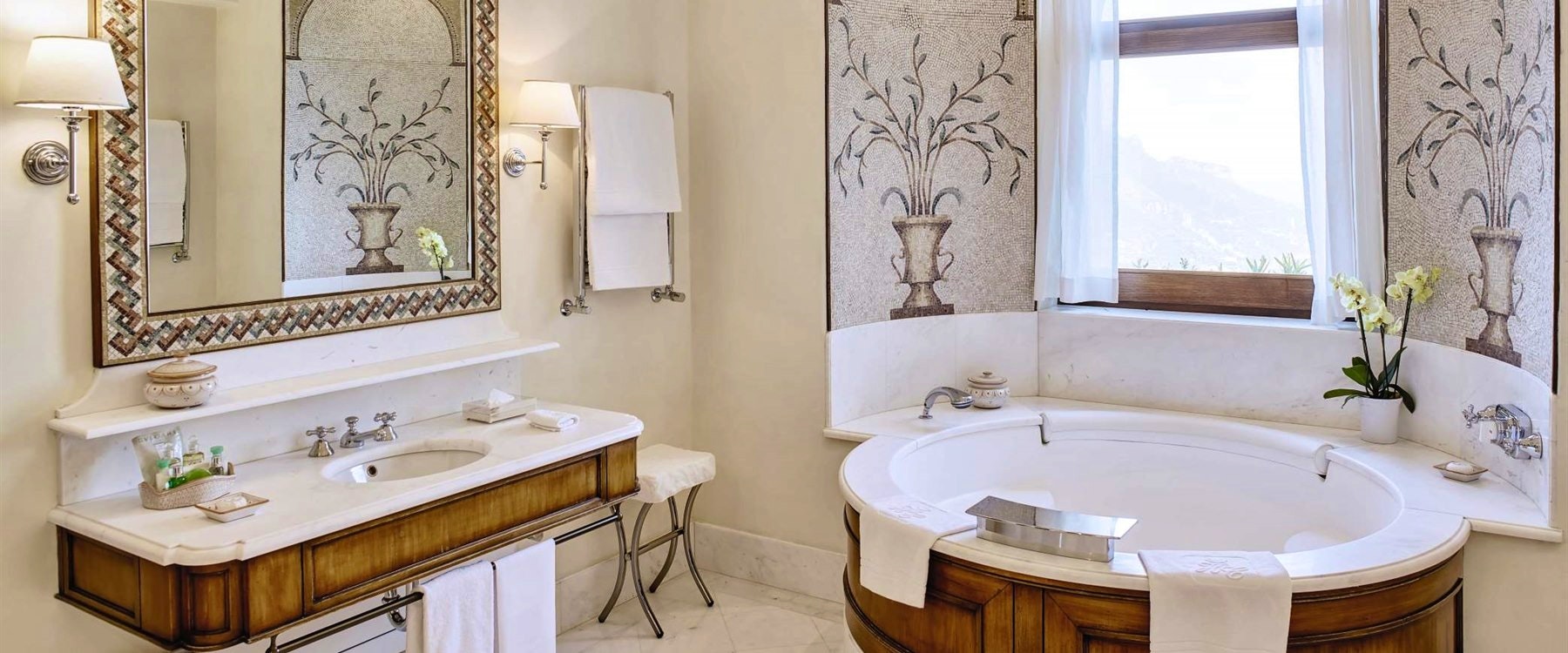Executive Suite Bathroom at Caruso, A Belmond Hotel, Amalfi Coast, Italy