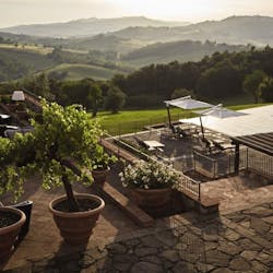 Overview of Castello di Casole, A Belmond Hotel, Tuscany, Italy