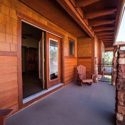 Balcony at Cable Mountain Lodge