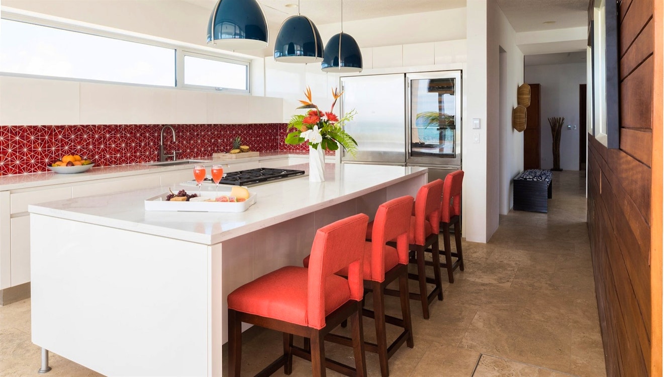 kitchen at champagne shores the villa anguilla