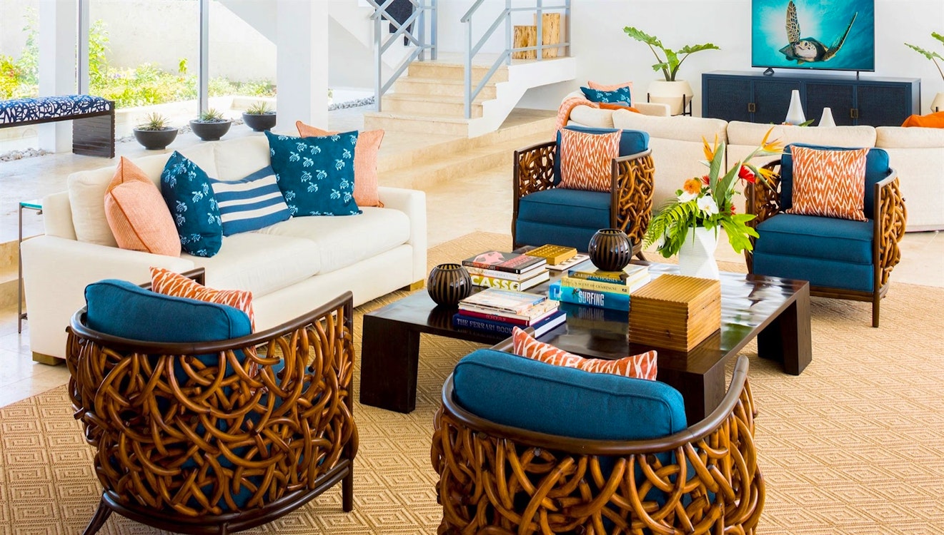 living room at champagne shores the villa anguilla